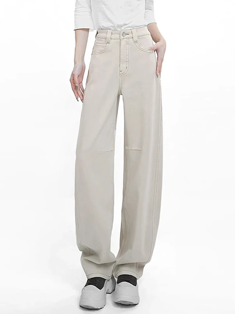 

Light Wash Denim Wide Leg Knife Pants Women's High Waist Slimming Spring Autumn New Style Popular High Waist Wide Leg Banana ...