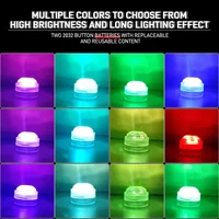 Wireless Adhesive LED Car Interior Ambient Light Remote Control Decor Auto Roof Foot Atmosphere Lamp Bicycle Tail Light 4