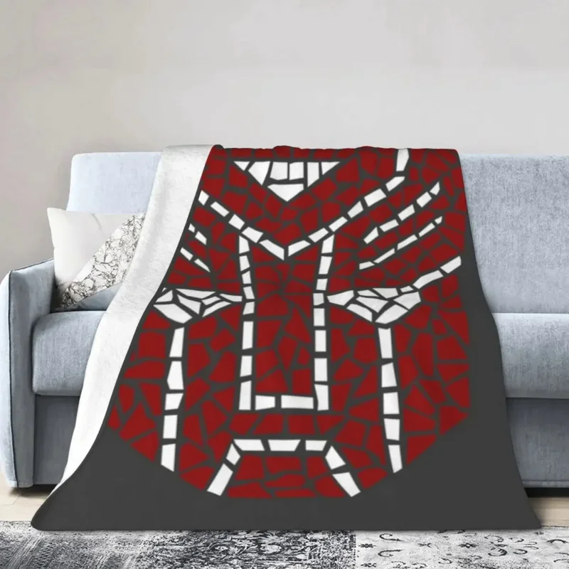 

Transformers Autobots Mosaic Emblem Blankets Soft Warm Flannel Throw Blanket Bedding for Bed Living room Picnic Travel Home