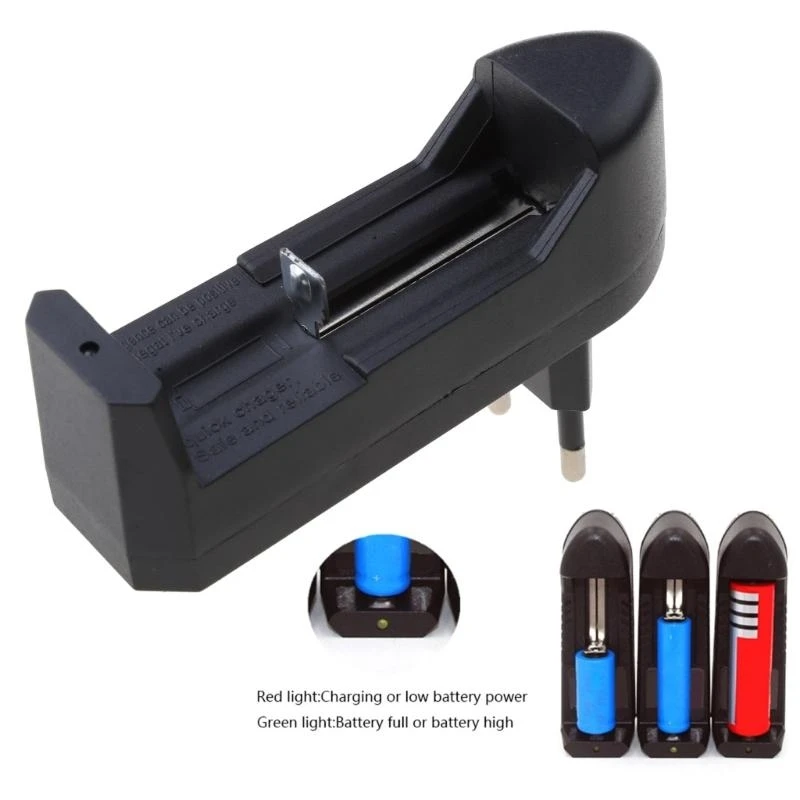 B03C Multi-function EU Type Single Bay Wall for 18650 16340 14500 Li-Po Batteries 2-pin Round Lithium Battery