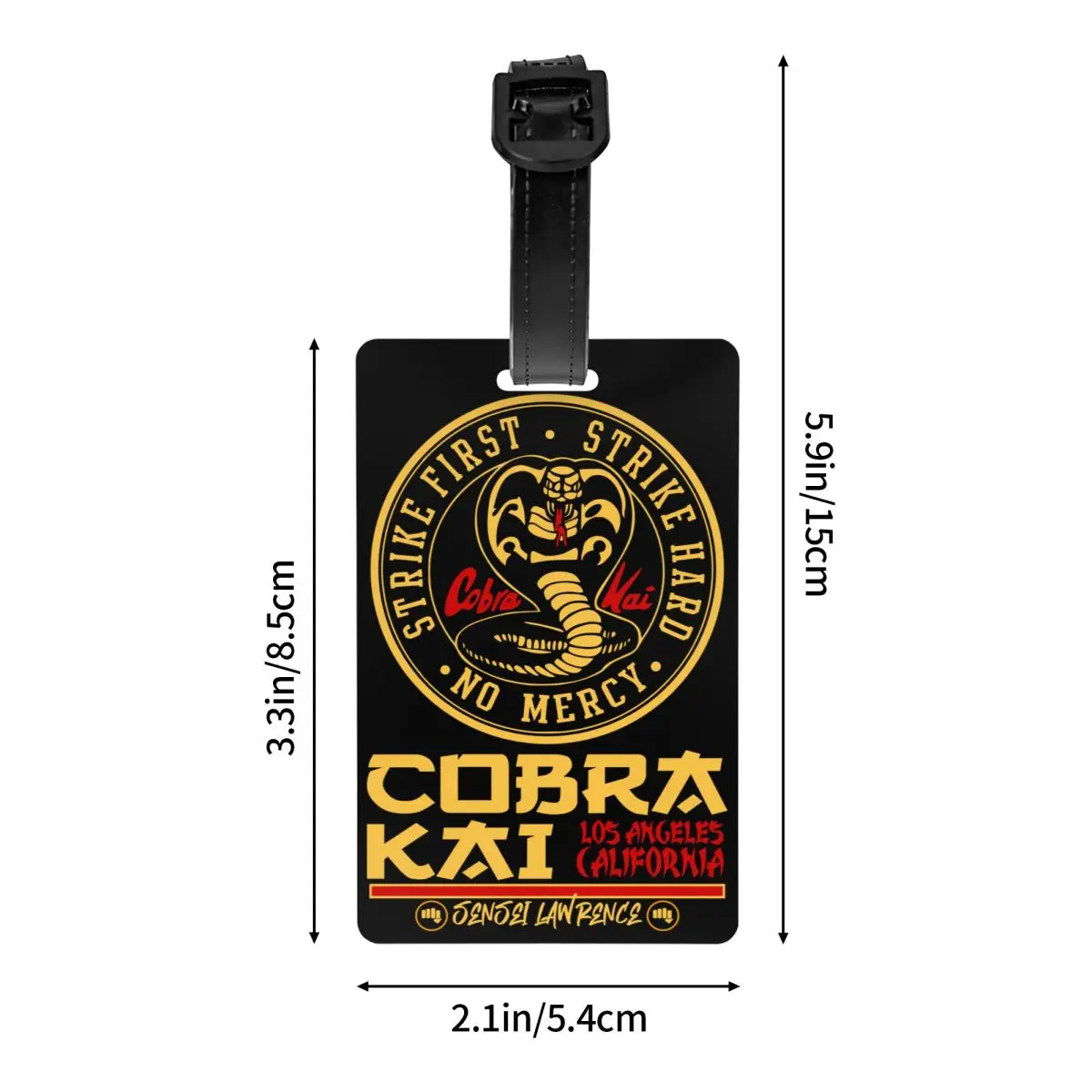 Cobra Kai De Karate Kid Bagagelabel Privacybescherming Karate Kid Hard Geen Genade Bagagelabels Reistas Labels Koffer