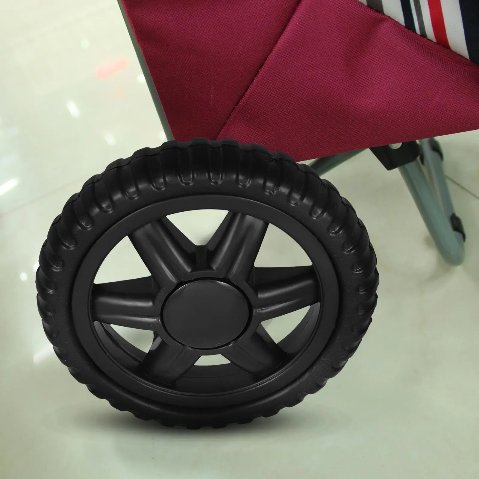 

6 Inch Rubber Wheels Smooth Flexible Heavy Duty Wheelchair Front Castor Solid Shopping Cart Wheel Trolley Caster Replacement