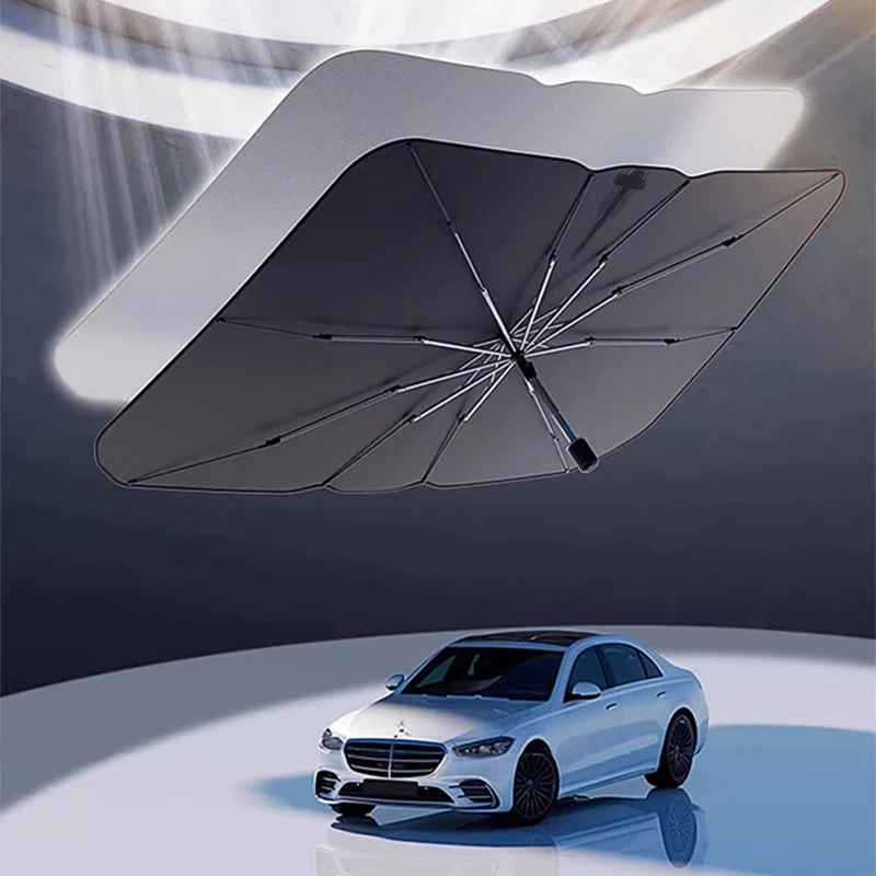 سيارة الشمس حماية ظلة يربك مكافحة ارتفاع درجة الحرارة العزل ستائر التعتيم غطاء السيارة الأمامي غطاء زجاجي أداة التبريد #5