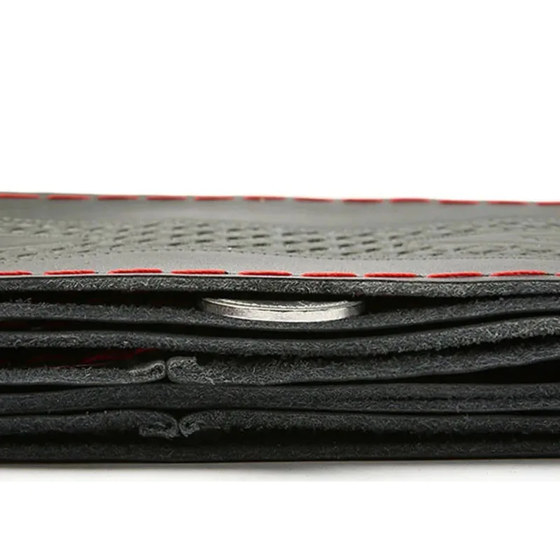 Genuine Leather Fashion Embossed Hand-sewn Car Steering Wheel Cover 37-38cm Breathable Anti-slip Steering-Wheel Sleeve Protector
