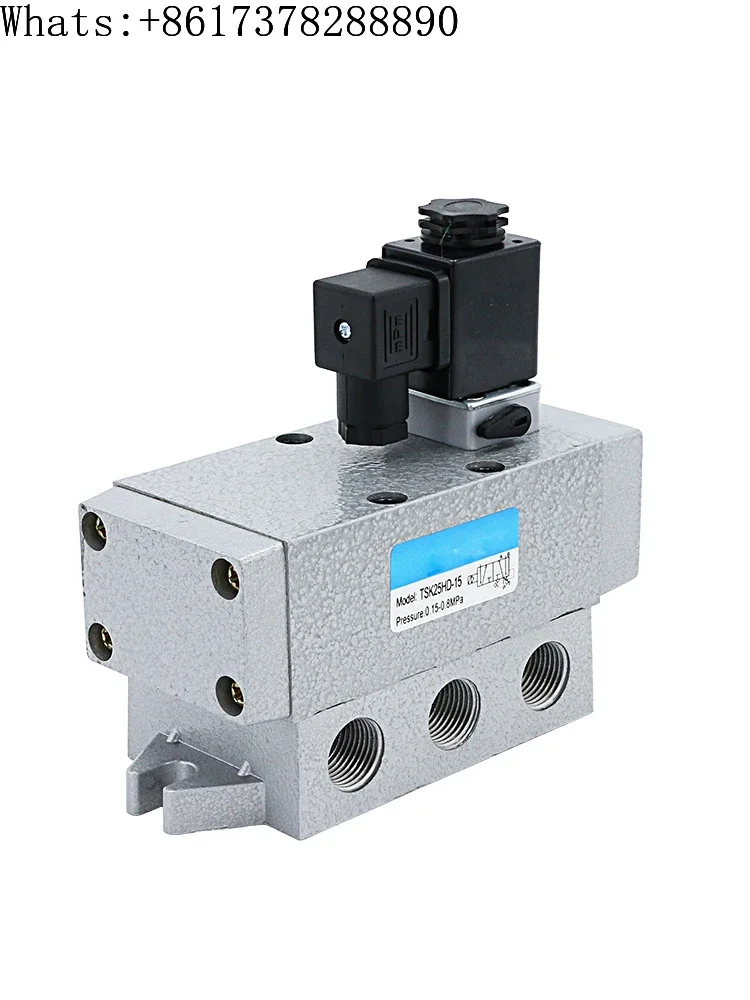 

Pneumatic valve control K25DH-15 single electronic control 24v large flow 220v two-position five-way solenoid valve