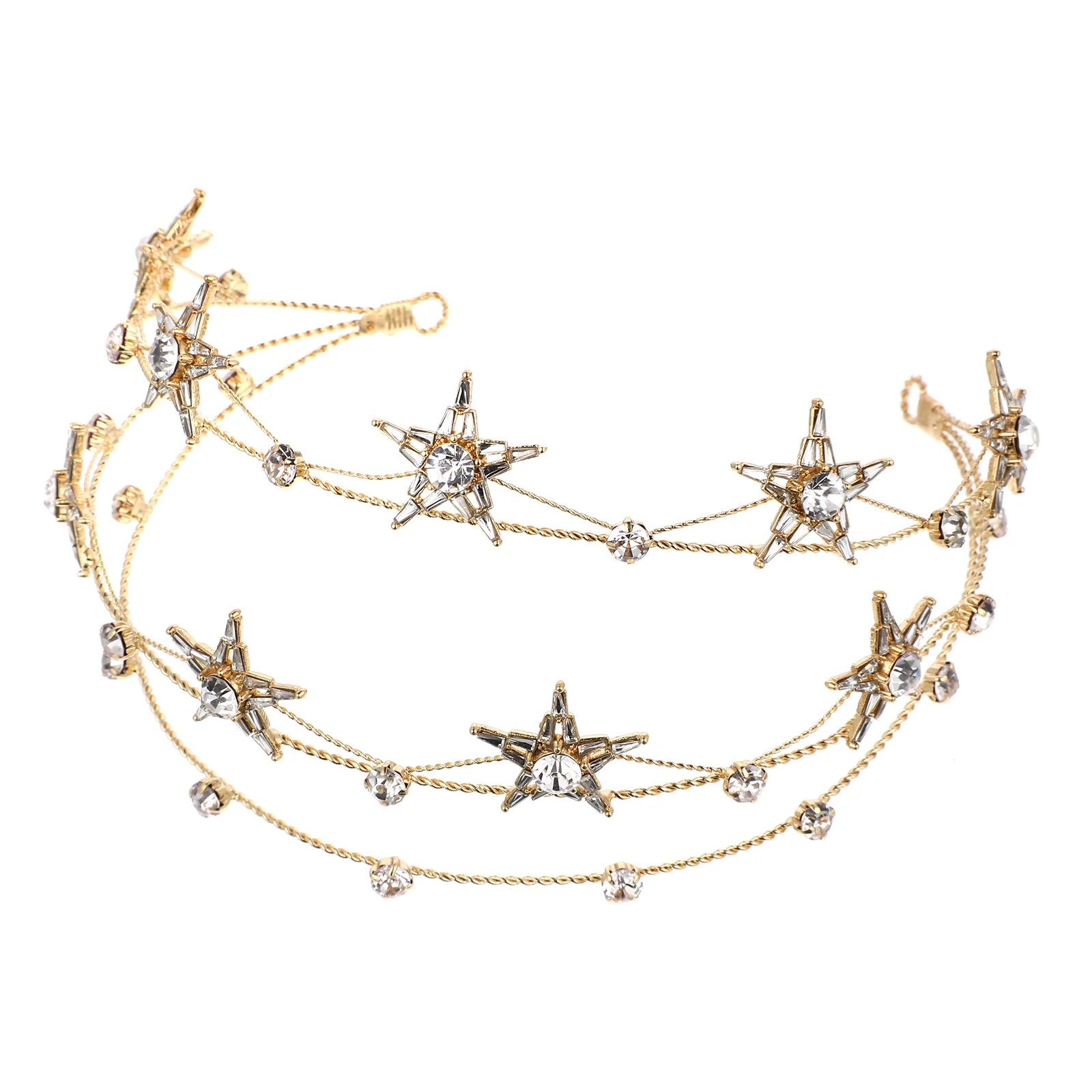 Trendy Decor Wedding Hair Accessories Crown Stars Goddess Jewelry Bride Headdress Bridal Band