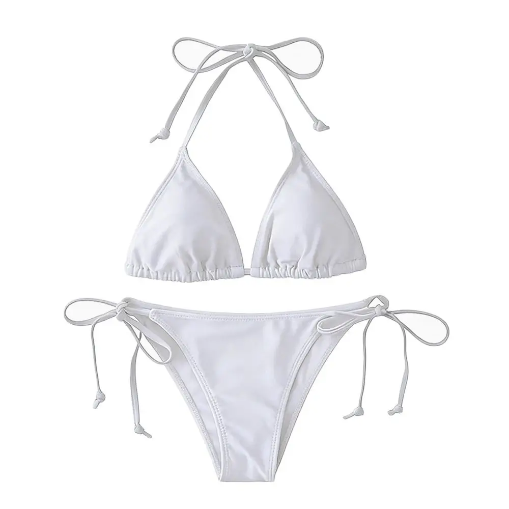 

2Pcs/Set Fashion Summer Beach Bikini Triangle Casual Women Swimsuit Bathing Suit Brazilian Swimwear Beach