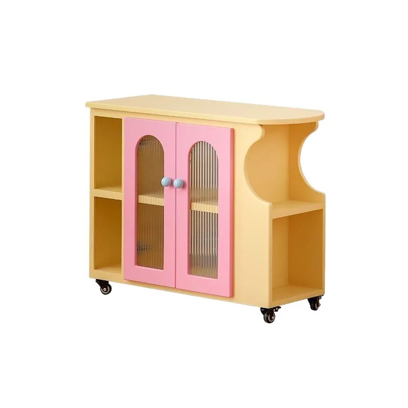 Dopamine Mobile Side Table Sofa Side Cabinet Home Small Cart Storage Cabinet Bedside Double-Door Storage Ready