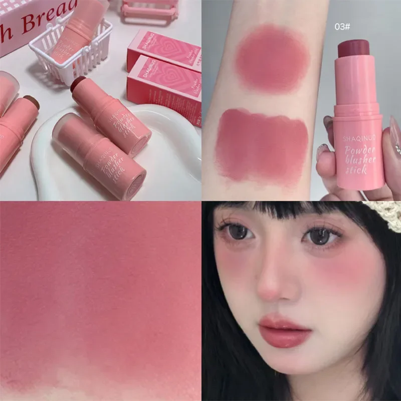 Heallor Smoky Rose fard Stick Cream Smooth Cheek Tint monocromatico Nude Blush Natural Matte Pink albicocca Face Rouge Contour Mak