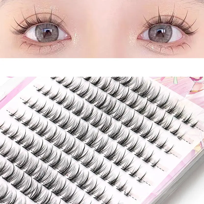 

Самоклеящиеся индивидуальные ресницы, корейские ресницы, натуральные сегментированные накладные ресницы, кластер, сделай сам, наращивание ресниц, макияж