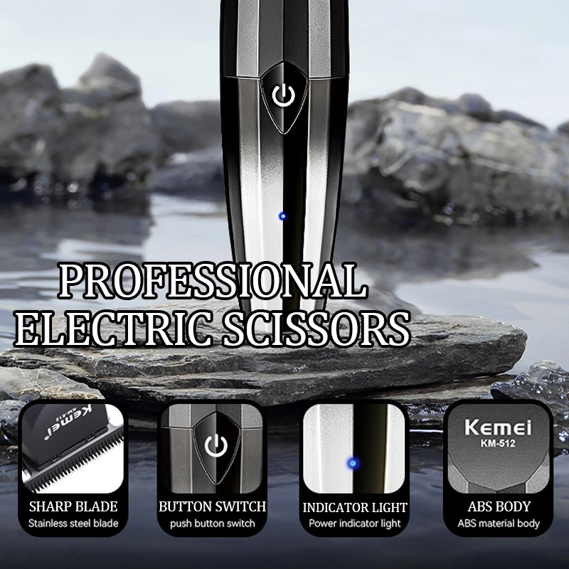 KM-512 バリカン電動スラスター USB 充電高速オイルヘッド彫刻と切断電気バリカンヘアサロン用