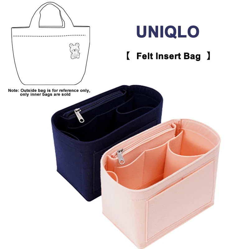 

Felt Cloth Insert Bag For UNIQLO 430157 Portable Large Capacity Inner Purse Organizer Cosmetic Makeup Bag Support Bag in Bag