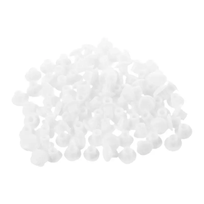 

100 Pcs Home Furniture Decor 5 mm White Plastic Hole Drilling Cover