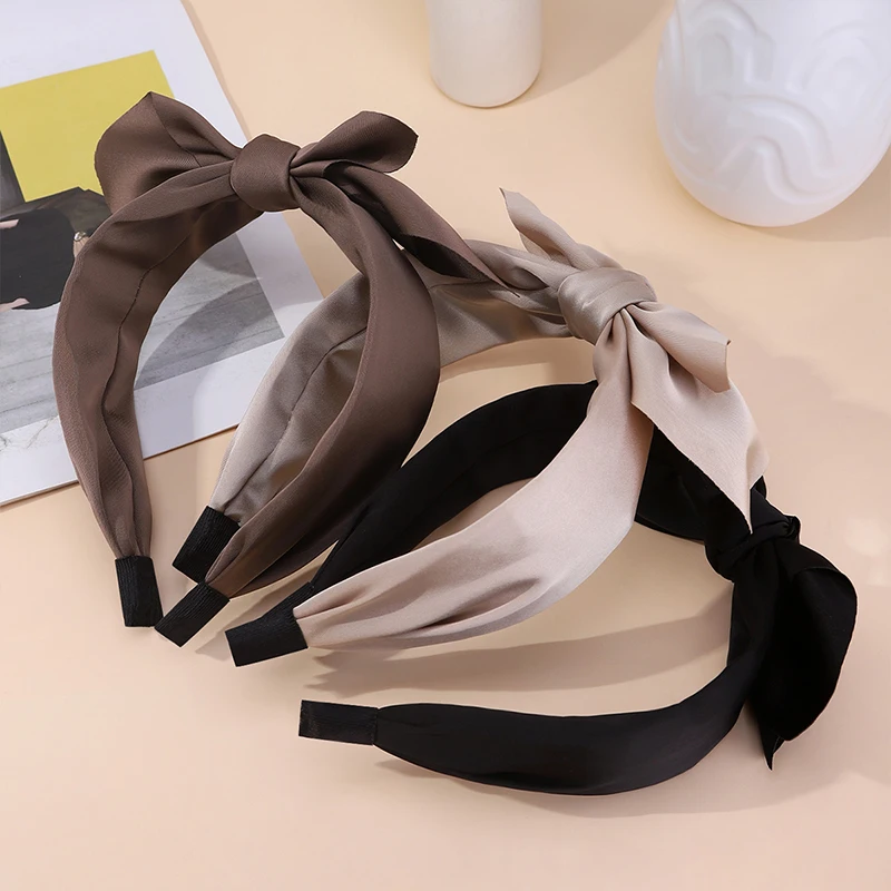 

1/3 шт., 5,3 см, молочный шелк, двухслойный завязанный бант, высокая черепная верхняя часть, резинки для волос премиум-класса, подходят для ежедневных поездок на работу