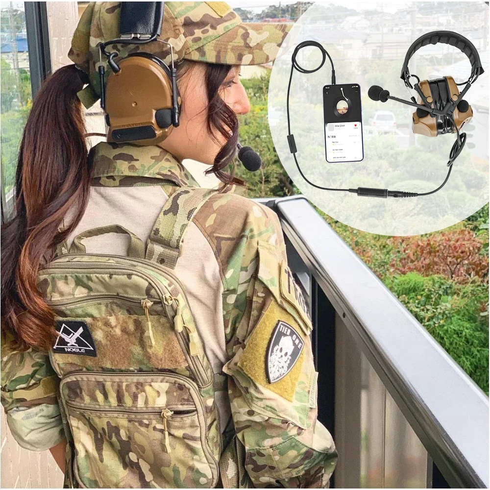 Mini Phone PTT Tactical Headset Adapter Phone Plug 3.5 Mm for COMTAC/SORDIN/LIBERATOR Headset MP3 Music Adapter Apple Samsung HT