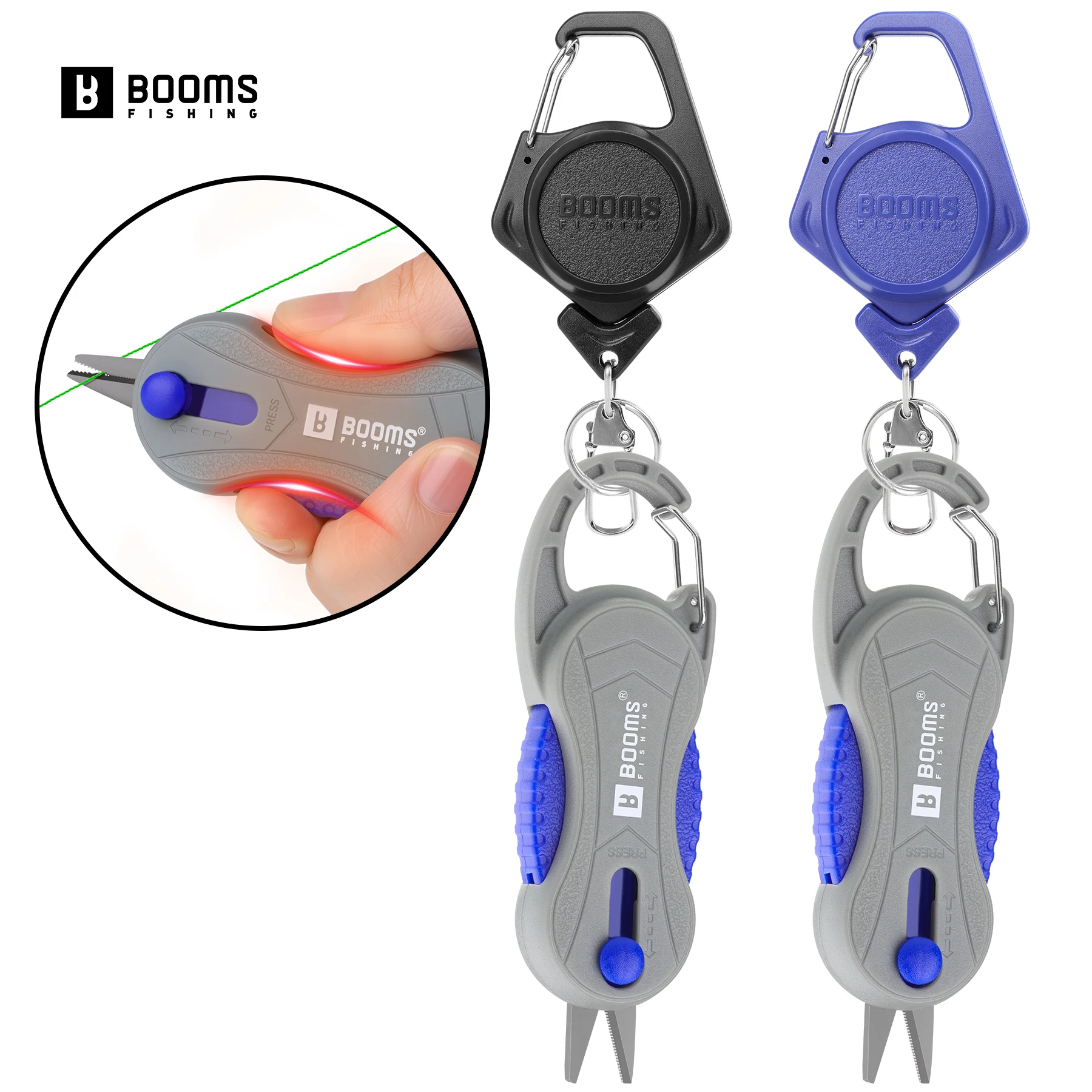 

Booms Fishing FR2 Mini Stainless Fishing Line Cutting Braid Scissors Serrated Shears with Locking For Saltwater Fishing Tools