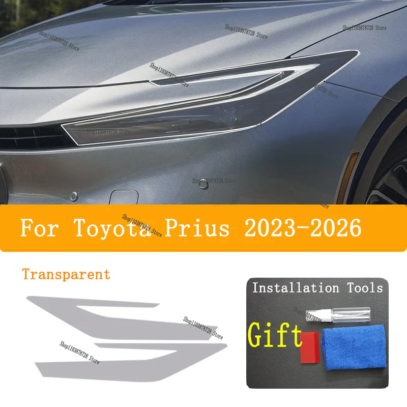 

Car Exterior Headlight Anti-scratch Front Lamp Transparent TPU Protective Film Accessories Sticker For Toyota Prius (2023-2026)