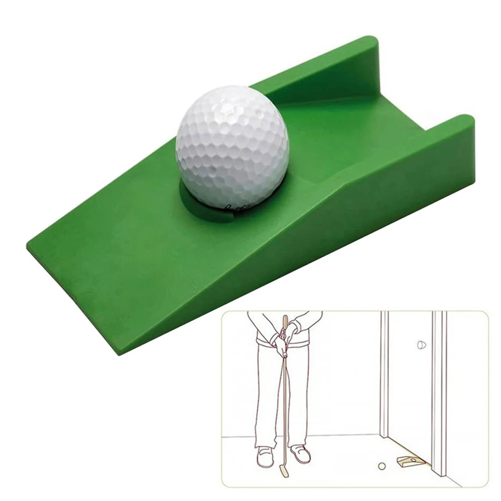 Golf Trainer Aid Door Stopper Golf Game Office Home Carpet Practice Putt Aim for Golf Enthusiast ABS Green Decorative Door Stops