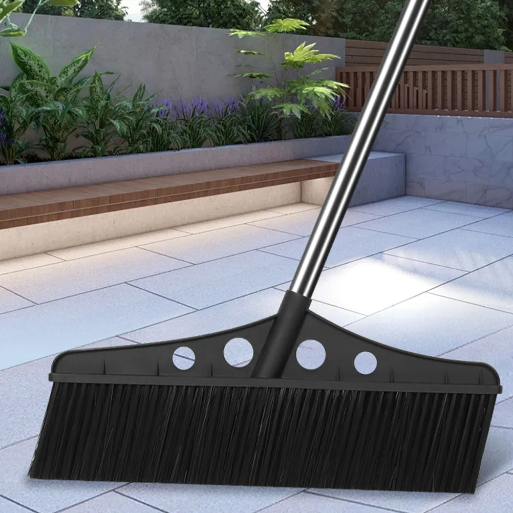

Detachable Garden Villa Courtyard Sweeper Wide Outdoor Broom Black Stainless Steel Deck Scrub Brush Heavy Duty Cleaning
