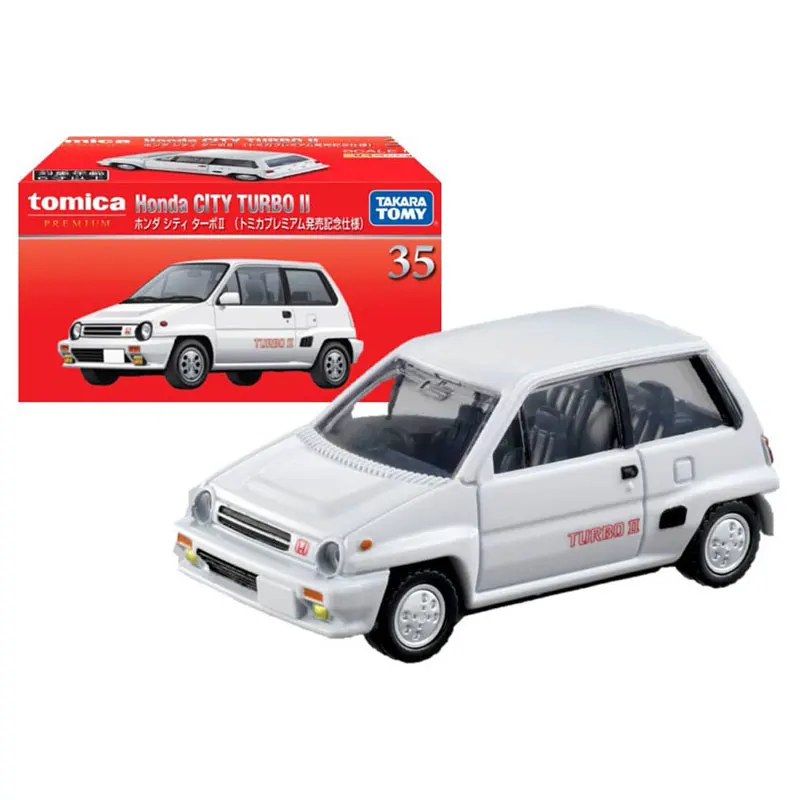 TAKARA TOMY-Modèle de simulation en alliage moulé sous pression Honda City, boîte noire TP35, collection de jouets décoratifs pour enfants, cadeaux pour enfants