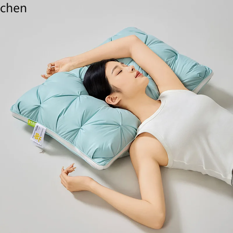 HXL washable twisted flower pillow core feather silk cotton can't be pressed flat and slow rebound pillow