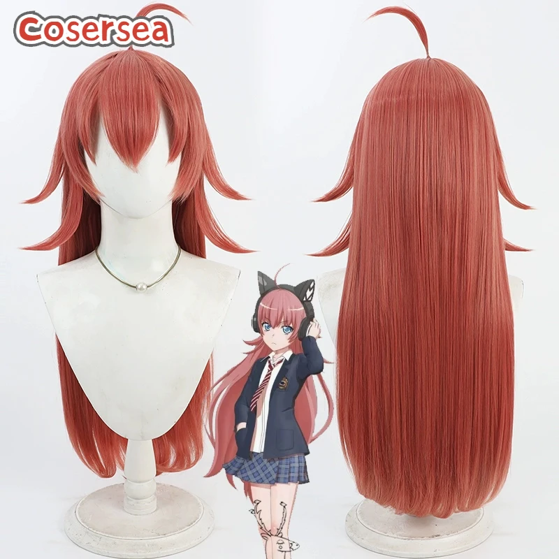 

Cosersea Tamade Chiyu Cosplay Wigs BanG Dream! Tamade Chiyu 80cm Long Straight Orange Red Wig Synthetic Hair Heat Resistant