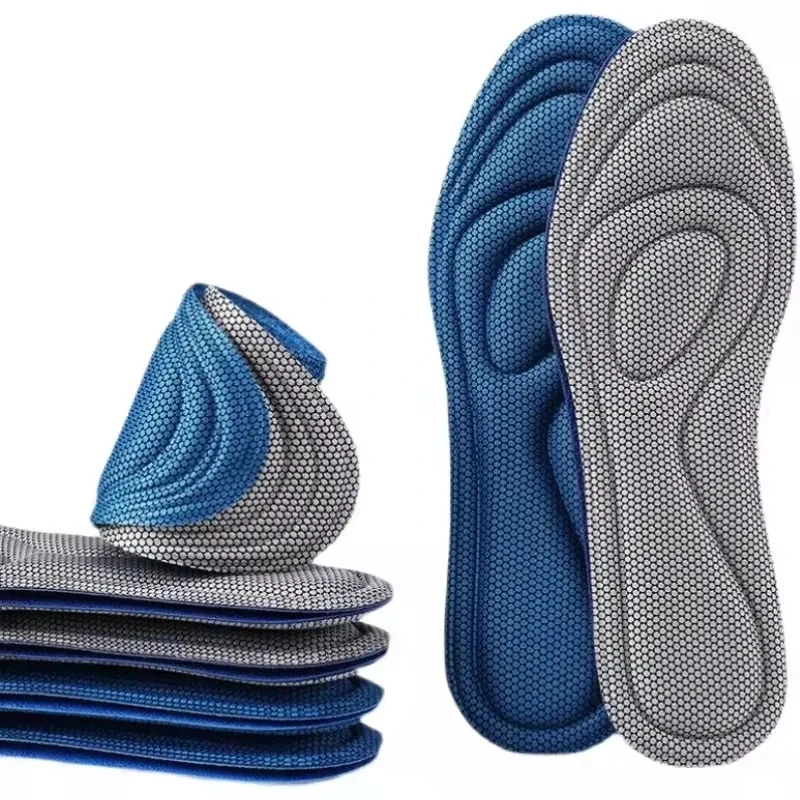2/4/6Pcs Memory Foam Shoe Insole Men Women Nano Antibacterial Massage Sports Inserts Feet Protector Running Breathable Cushion