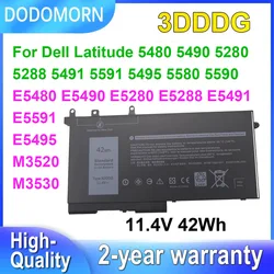 DODOMORN 3DDDG 노트북 배터리 Dell Latitude 5280 5288 5480 5490 5590 5491 5591 5495 M3520 M3530 E5280 E5480 11.4V 42Wh