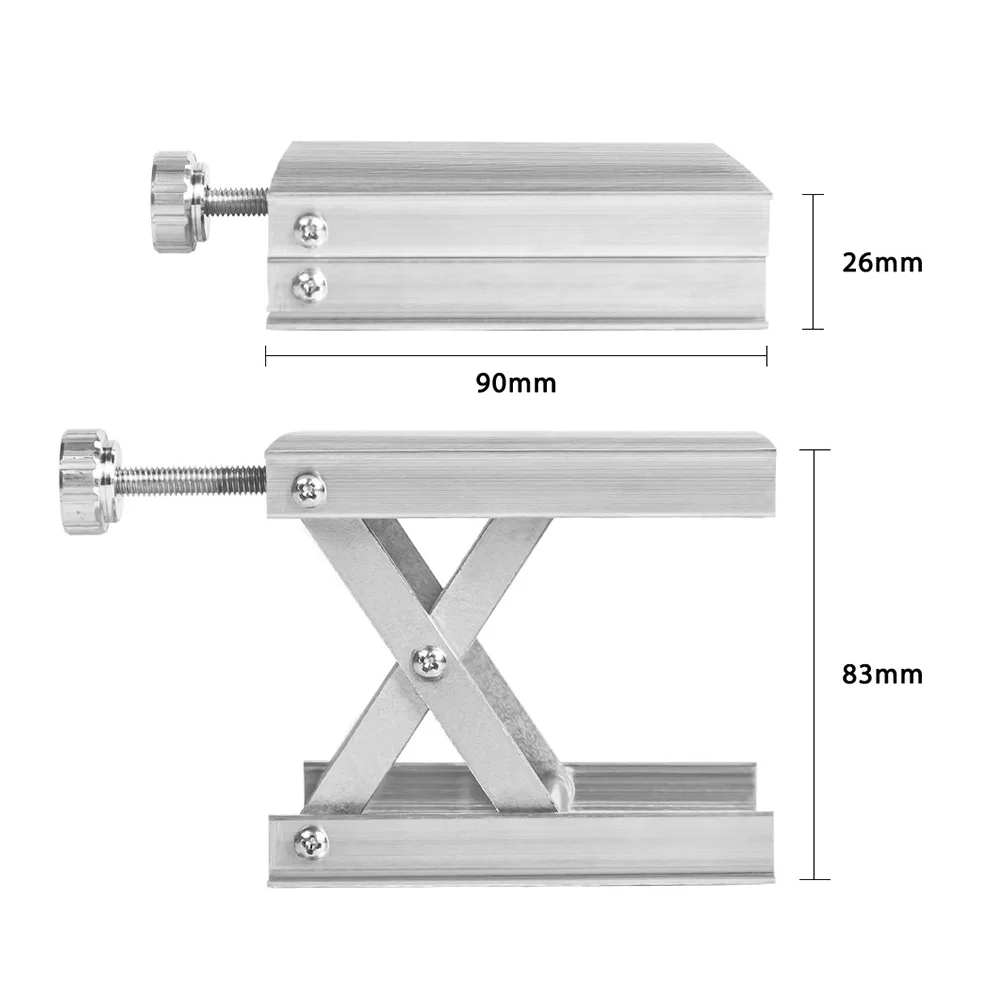 

1Pcs Aluminum Alloy Leveling Machine Lifting Platform Durable Lightweight Adjustable Height Lift Stand for Leveling Equipment