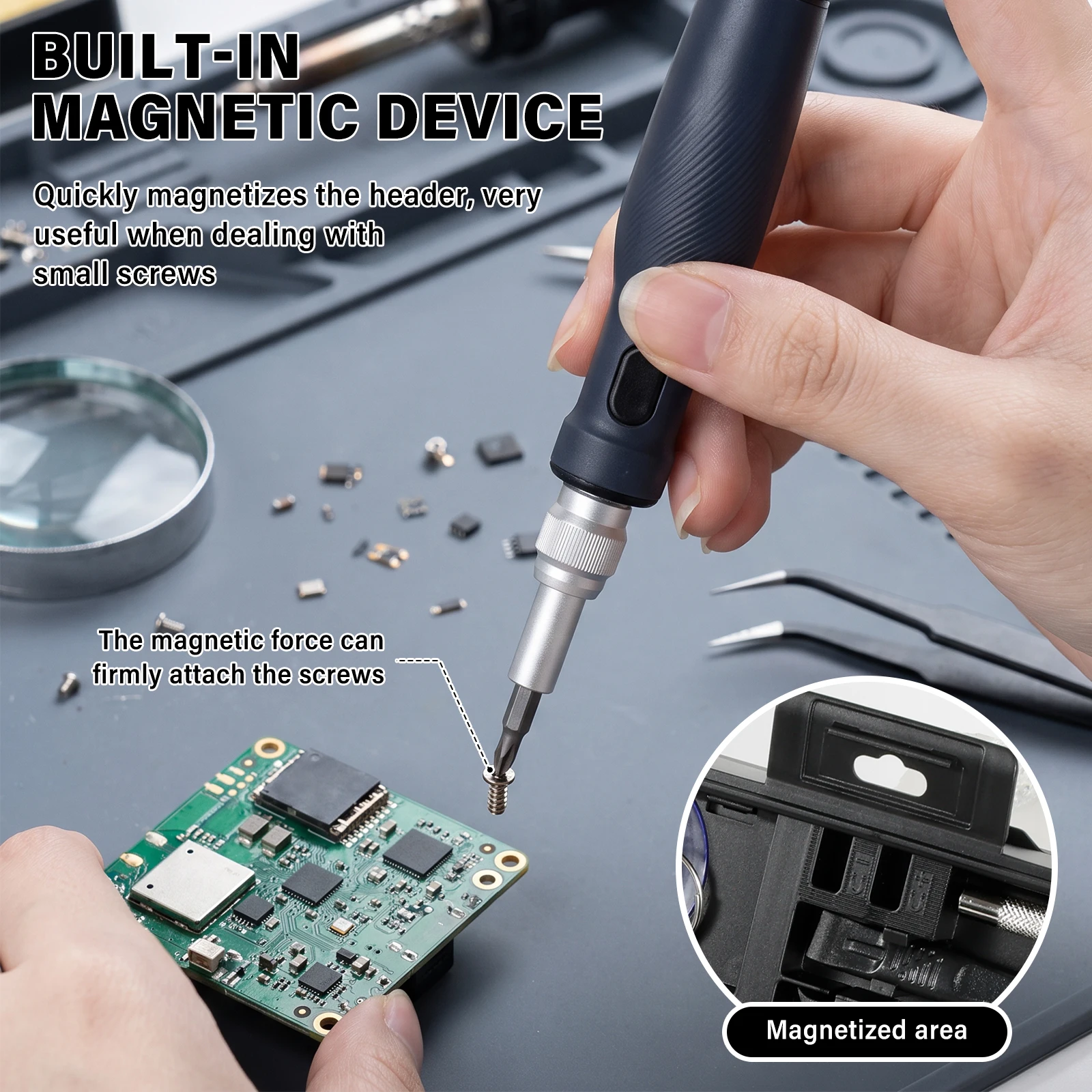 Precision Screwdriver Set 132 In 1 Magnetic Electronics Repair Kit 108 Bits Phone Laptop Game Console Watch Glasses DIY Tool Set view 5