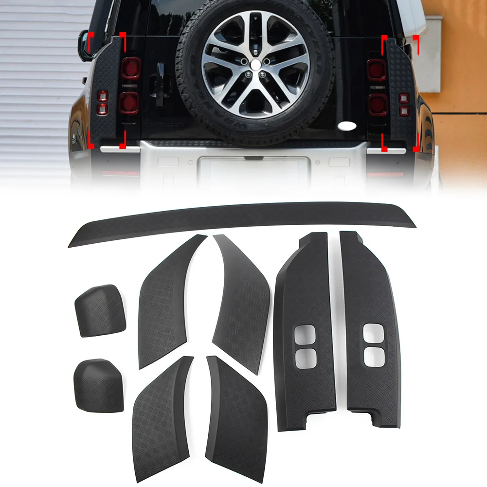 

9Pcs/Set Matte Black Car Side Moulding Body Kits Accessories For Land Rover Defender 90 110 2020 2021 2022 2023