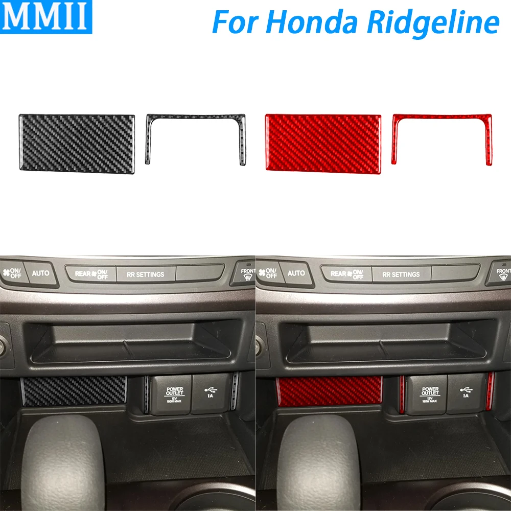 For Honda Ridgeline 2017-2020 Pilot 16-22 Passport 19-23 Carbon Fiber Central USB Charging Port Car Interior Accessories Sticker