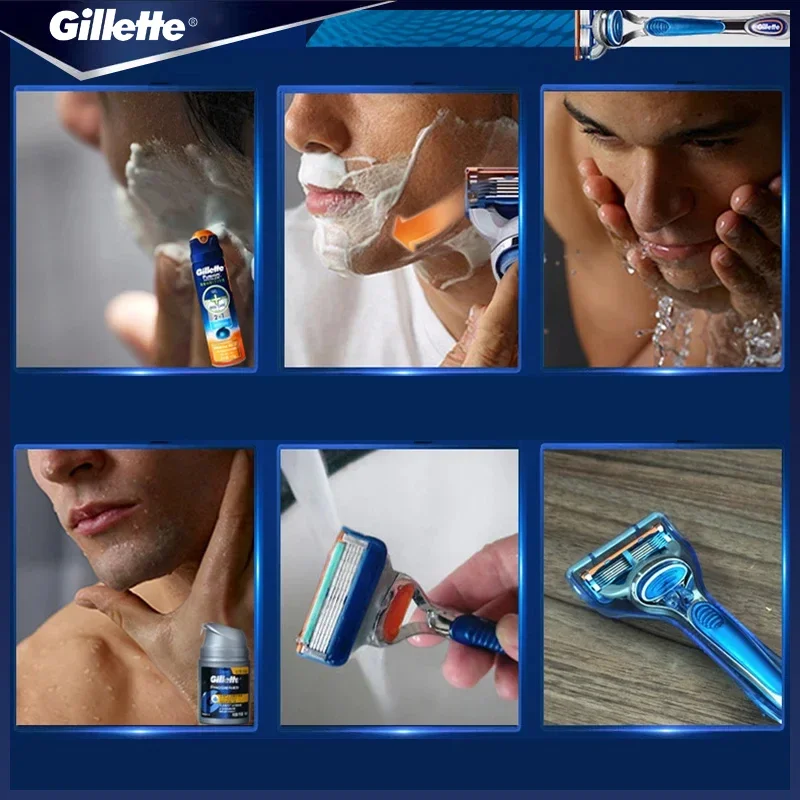 Лезвия для бритвы Gillette Fusion, сменные головки для бороды с 5 лезвиями, 4 лезвия, для бритвы Gillette Fusion