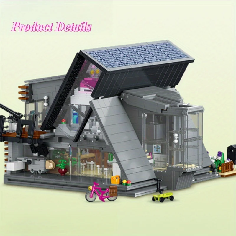 Die Lambda-Hausblöcke, Street View-Stil, DIY-Lernspielzeug, ideales Geburtstagsgeschenk für kreative junge Leute