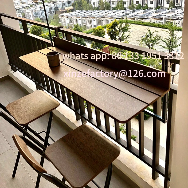 

Customizable Balcony Railing Hanging Table Hanging Bar Table Folding Table Household Computer Desk