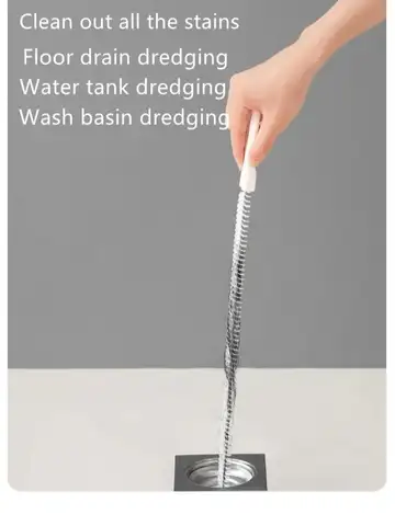 Pipe Dredging Brush Bathroom Hair Sewer Sink Cleaning Brush Drain Cleaner Flexible Cleaner Kitchen Clog Plug Hole Remover Tool