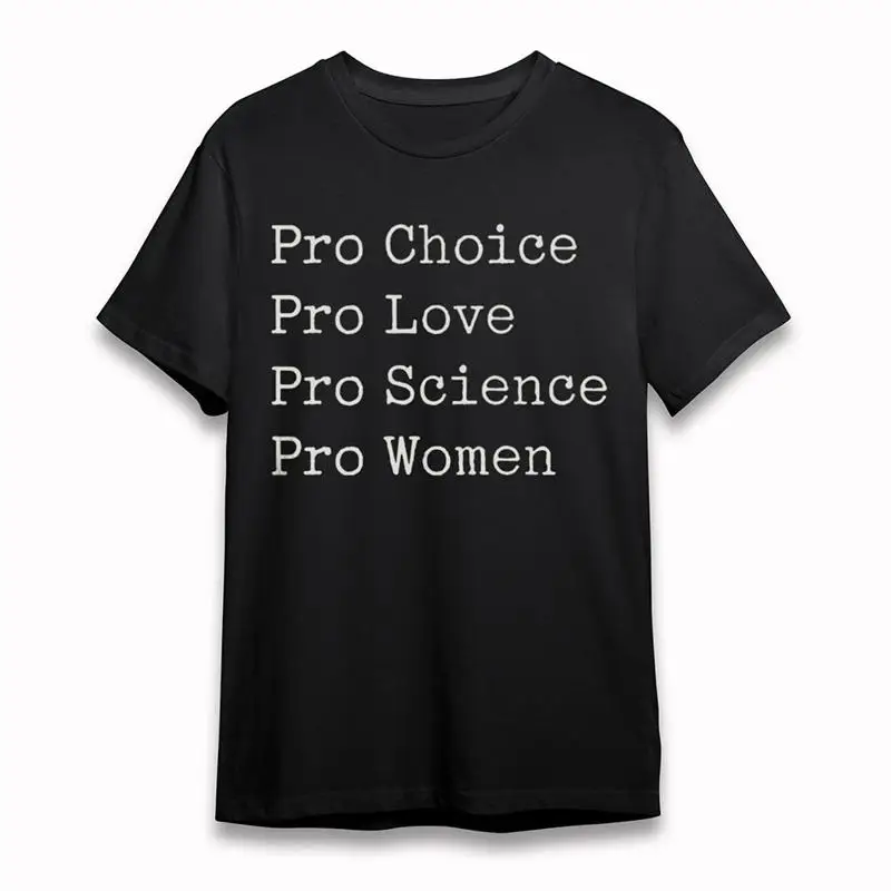 Men'S Comfortable T Shirt Pro Choice Motto Black Cotton