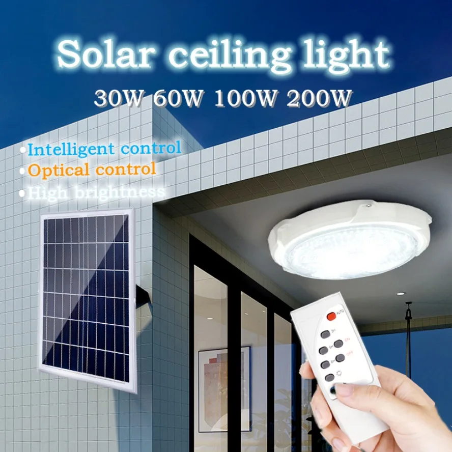 

Intelligent Control LED Solar Ceiling Light Pendant Light Outdoor Indoor Solar-Power Lamp Corridor Light for Garden Decoration