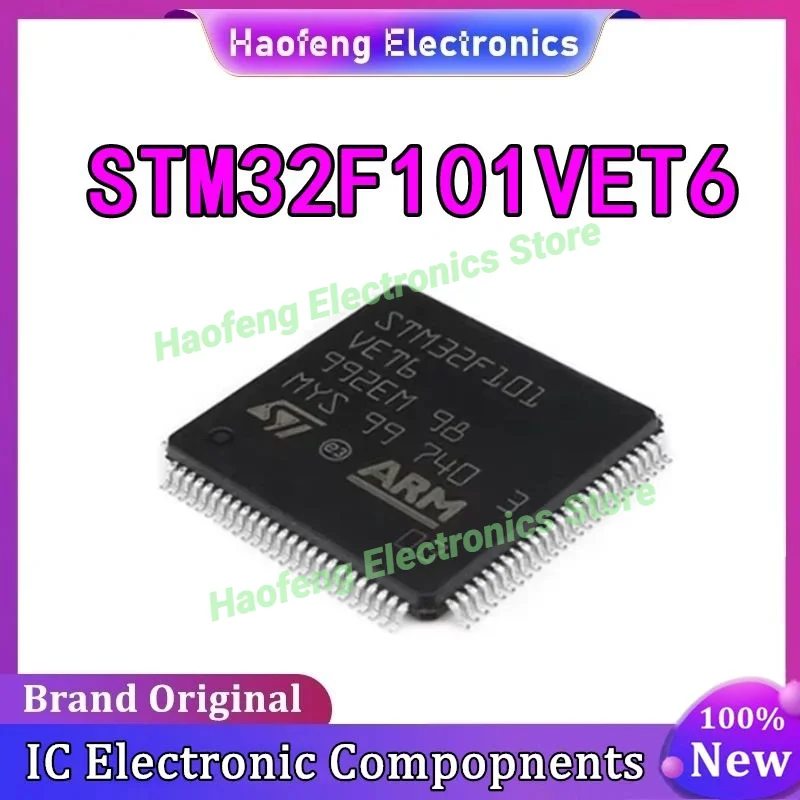 Microcontrolador STM32F101VET6 LQFP100 de 32 bits MCU ARM Chip único en stock