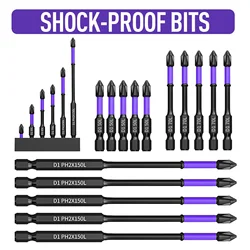 D1 Anti-Slip and Shock-Proof Bits Screwdriver Bits,High Hardness Strong Magnetic