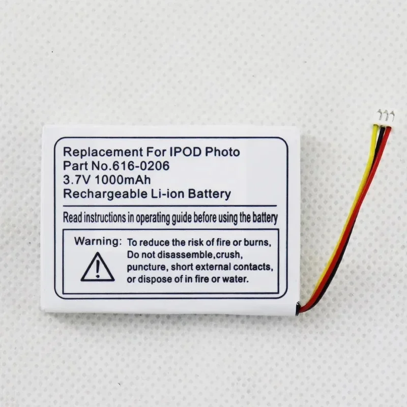 1000mAh Li-ion battery 616-0206 616-0183 Replacement For ipod Classic 4th Gen / Photo U2 A1059 20 40GB Battery zm