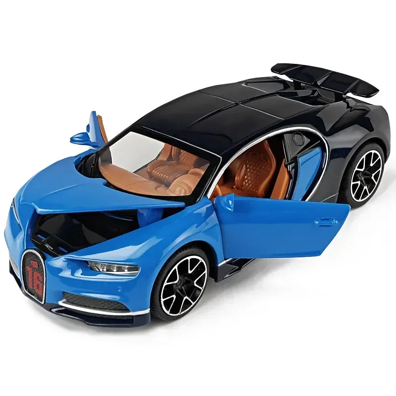 1:32 Chiron Legering Auto Diecasts & Toy Vehicles Auto Model Geluid en licht Trek Auto Speelgoed Voor Kinderen Geschenken