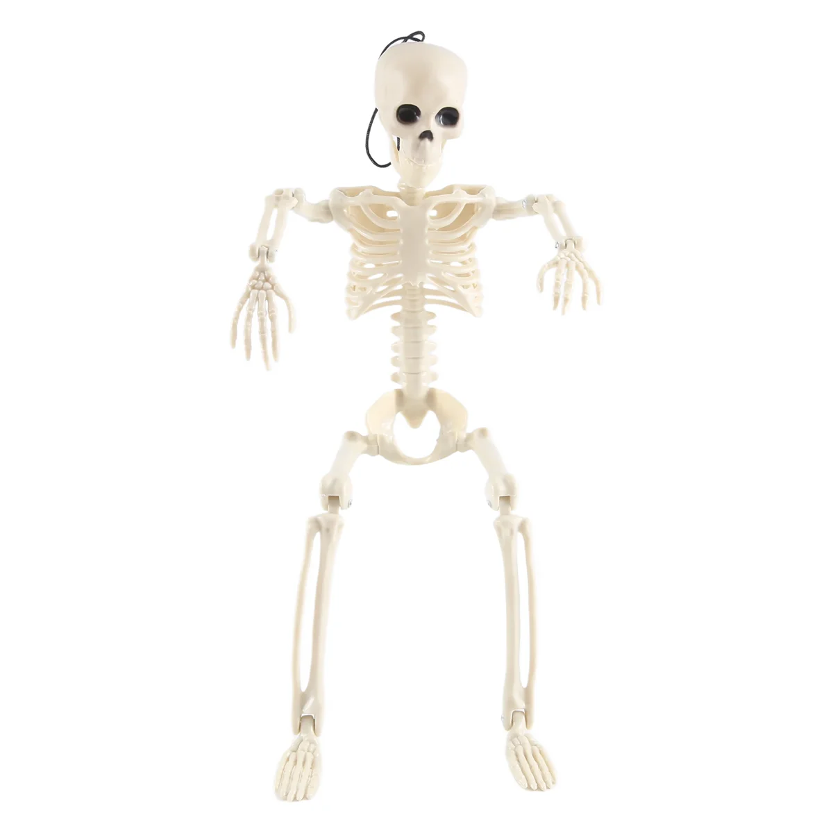 40cm Poseable Full Human Skeleton Prop Halloween Decoration Haunted House Props Graveyard Decor 1PCS A