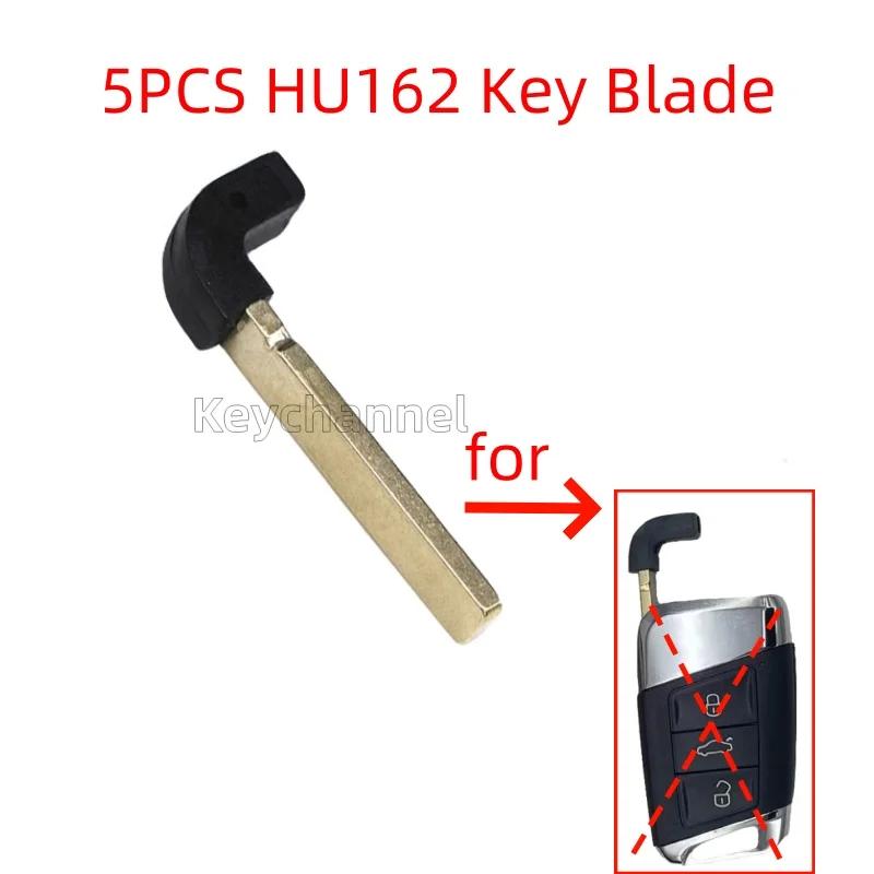

Keychannel 5 шт. HU162 автомобильный смарт-ключ пустой ключ дистанционного управления без ключа лезвие аварийной вставки лезвие ключа для Passat B58 B5 Magotan Skoda
