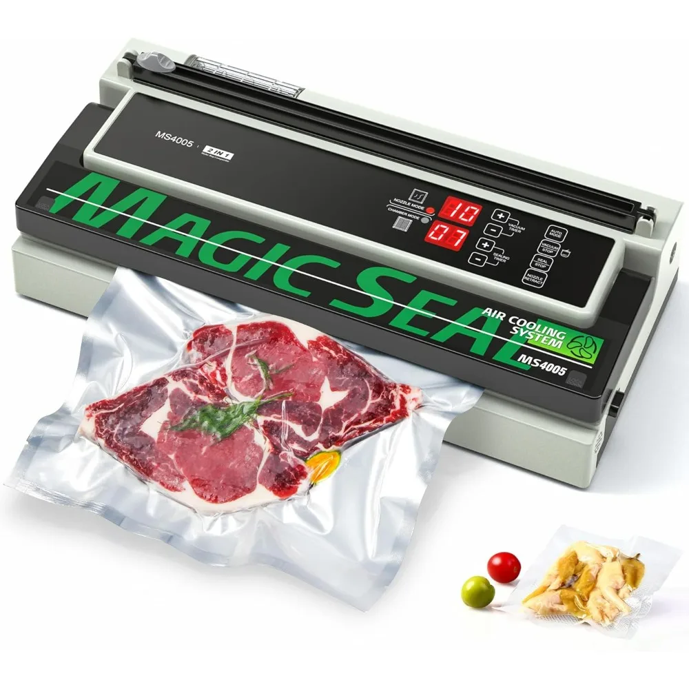 

Meat Sealer Vacuum Packing Machine with Double Pump and Auto Cooling System, Sealing and Vacuum Time Control