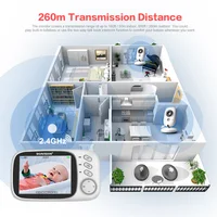 VB603 vidéo bébé moniteur 2.4G sans fil avec 3.2 pouces LCD 2 voies Audio parler Vision nocturne Surveillance caméra de sécurité Babysitter 4