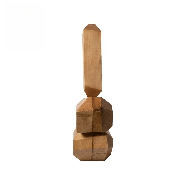 Interior Fashion Decorative Ornaments Decor Sculpture Modern Wooden Art Decoration