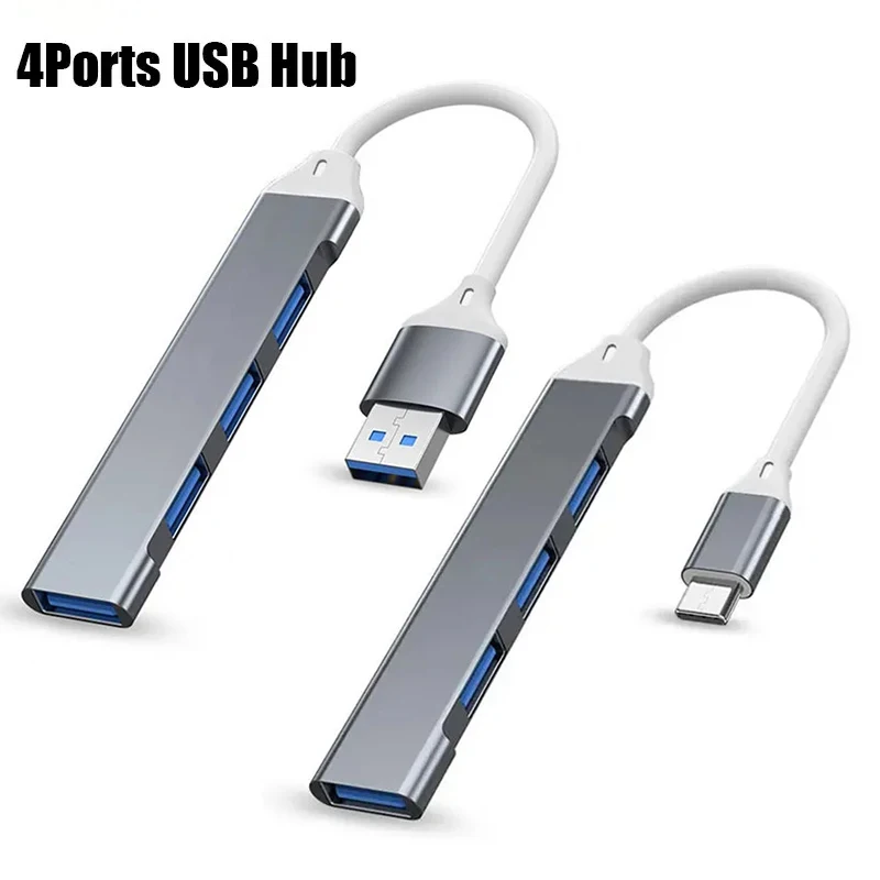 4 in 1 USB C HUB 3.0 Type C Extender 4 Port Splitter Adapter OTG Docking Station For Phone Macbook PC Laptops Computer USB C HUB