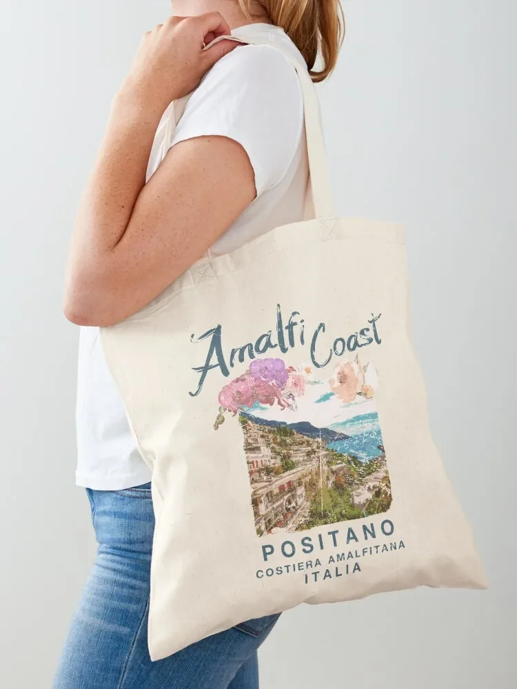 Amalfi Coast Italy Positano Vintage Italia Tote Bag tote bag men's Women's shopper bag