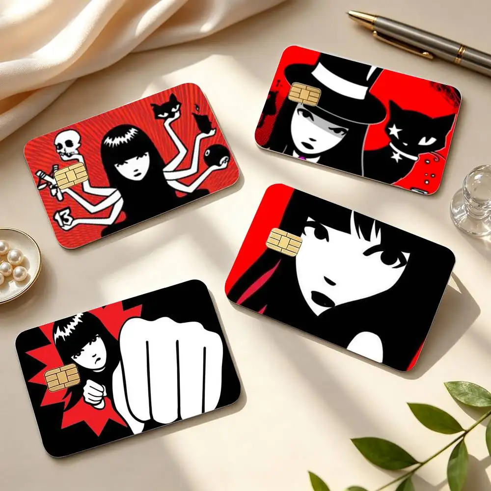 E-Emily The S-Stranges  HD Waterproof Credit Card Stickers Silicone Decals For Chip Game Cards Gift
